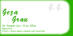 geza grau business card